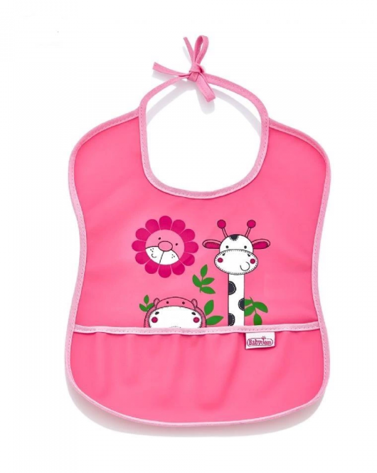 Babyjem Poli Muşamba Küçük Mama Önlüğü 030 Pembe