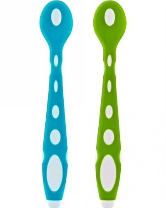 BabyJem Silikon Mama Kaşığı 563 Mavi Yeşil