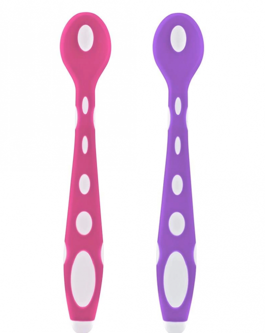 BabyJem Silikon Mama Kaşığı 563 Pembe Mor