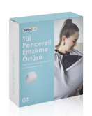BabyJem Tül Pencereli Emzirme Önlüğü 735 Gri