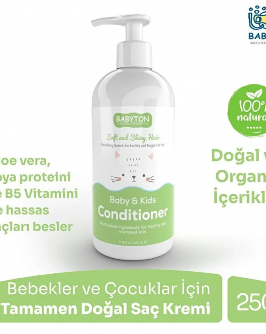 Babyton Bebek ve Çocuklar İçin Doğal Saç Kremi 250 ml