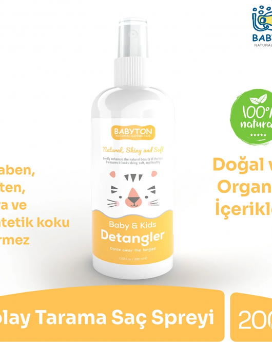 Babyton Bebek Ve Çocuklar İçin Kolay Tarama Saç Spreyi 200 Ml