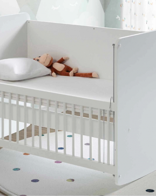 Babywhen Pratik Sallanır Anne Yanı Beşik 60x120 Beyaz