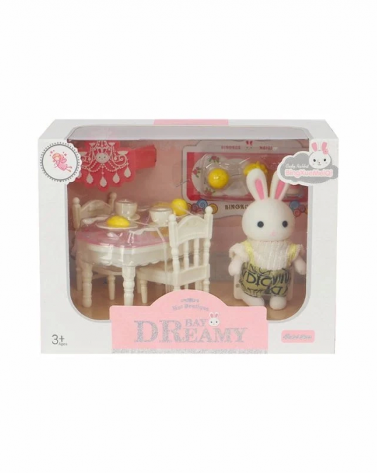 Bay Dreamy Mini Tavşan Aksesuarlı Yemek Masası Seti