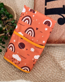 Bear Ve Rainbow Desenli 2'li Paket Sıvı Geçirmez Unisex Aktivite Ve Mama Önlüğü 6-24 Ay