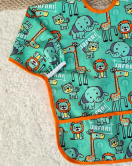 Bear Ve Safari Desenli 2'li Paket Sıvı Geçirmez Unisex Aktivite Ve Mama Önlüğü 6-24 Ay