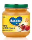Bebelac Elma Şeftali Püresi Kavanoz Maması 125 Gr