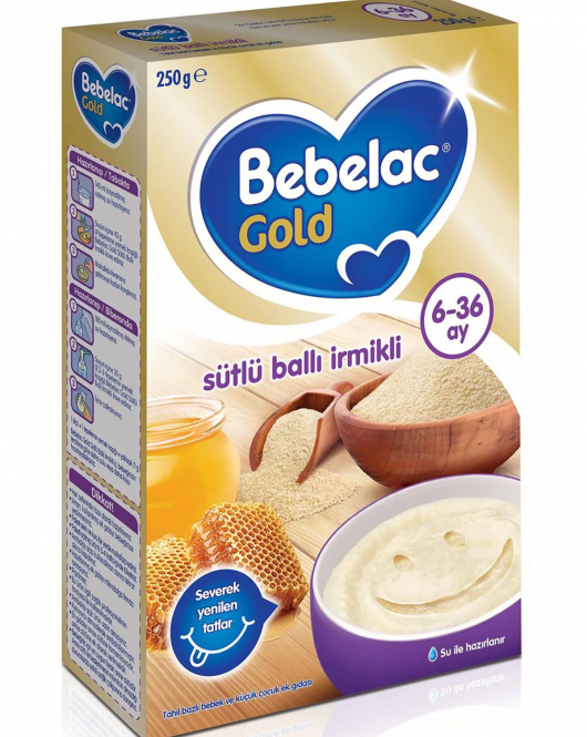 Bebelac Gold Sütlü Ballı İrmikli Kaşık Maması 250 Gr