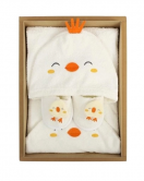 Bebitof Baby Civcivli Bornoz Seti 30038 Ekru