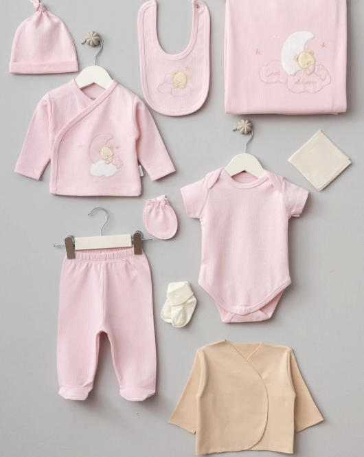 Bebitof Sweet Dreams 10'Lu Hastane Çıkış Seti 10083 Pembe