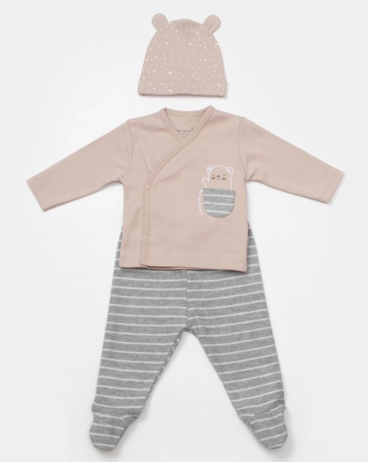 Bibaby Adventure Bear 3'lü Set 73333 Latte Grimelanj