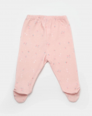 Bibaby Biorganic Always Happy Bebek Patikli Pantolon 57916 Gül Kurusu Mint