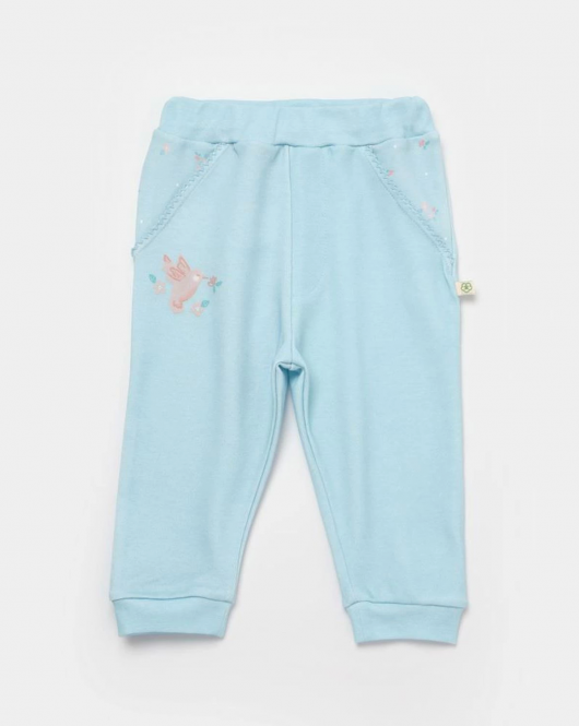 Bibaby Biorganic Always Happy Patiksiz Pantolon 57915 Gül Kurusu Mint