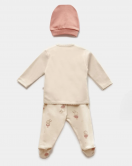 Bibaby Biorganic Ballery Princess 3'Lü Zıbın Set 73314 Bej-Gül Kurusu