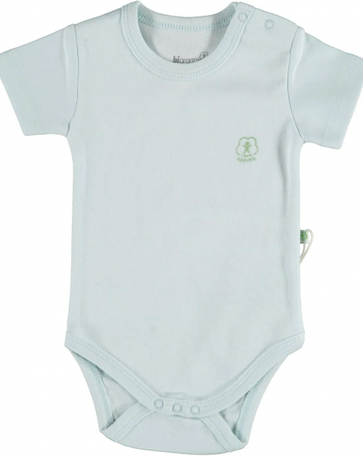 Bibaby Biorganic Basic Nature Kısa Kol Body 56884 Mavi