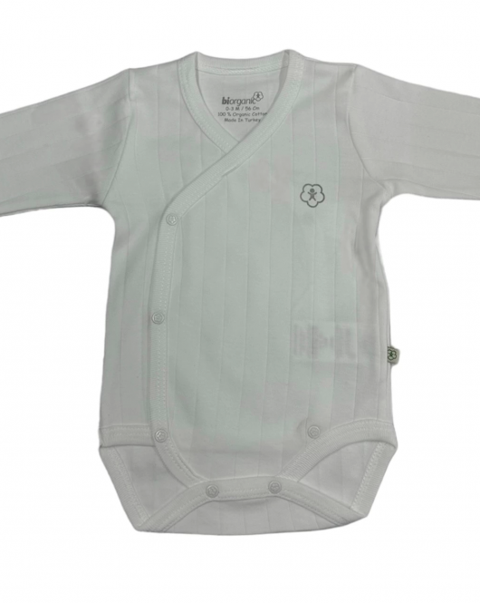 Bibaby Biorganic Brave Lion Uzun Kollu Kruvaze Body 56967 Ekru