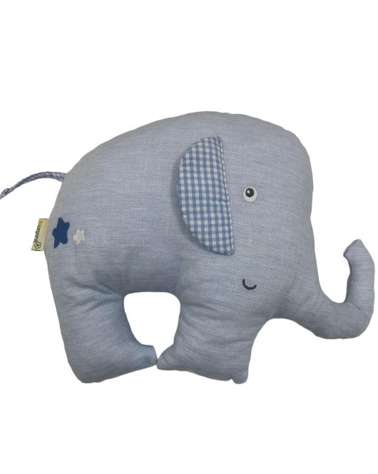 Bibaby Biorganic Chubby Elephant Yastık 72227 Mavi