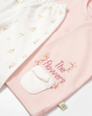 Bibaby Biorganic The Flowers Pijama Takımı 59764 Ekru Pembe