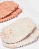 Bibaby Biorganic Hello Safari 2'Li Bebek Eldiven 72224 Ekru Kiremit