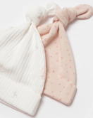 Bibaby Biorganic Koala Jungle 2'Li Bebek Şapka 72221 Pembe