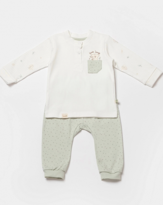 Bibaby Biorganic Koala Jungle 2'Li Bebek Takım 59776 Mint
