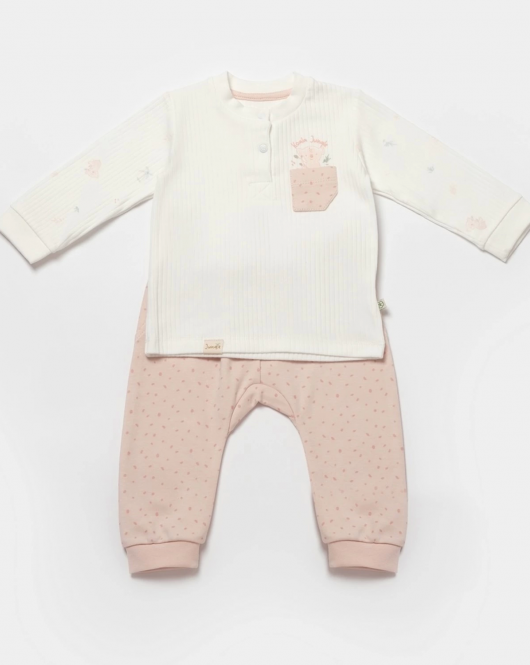 Bibaby Biorganic Koala Jungle 2'Li Bebek Takım 59776 Pembe