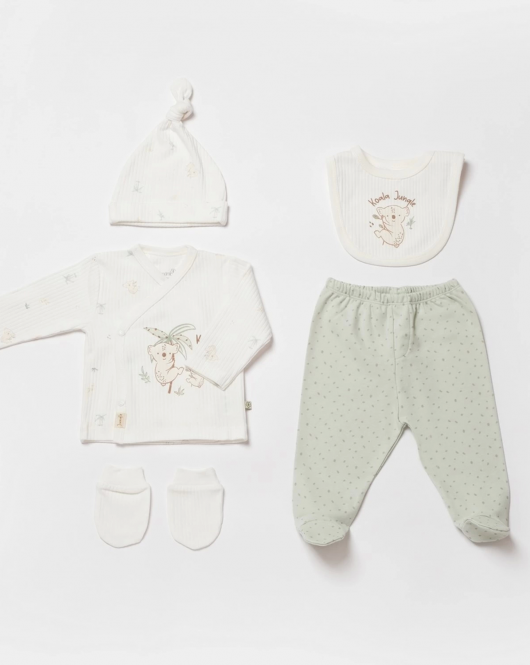 Bibaby Biorganic Koala Jungle 5'Li Hastane Çıkış Seti 62325 Mint