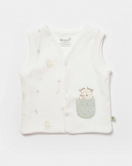 Bibaby Biorganic Koala Jungle Bebek Yelek 61494 Mint
