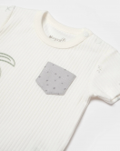 Bibaby Biorganic Koala Jungle Kısa Kol Bebek Body 56968 Gri