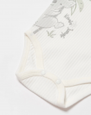 Bibaby Biorganic Koala Jungle Kısa Kol Bebek Body 56968 Gri