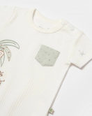 Bibaby Biorganic Koala Jungle Kısa Kol Bebek Body 56968 Mint