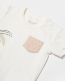 Bibaby Biorganic Koala Jungle Kısa Kol Bebek Body 56968 Pembe
