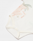 Bibaby Biorganic Koala Jungle Kısa Kol Bebek Body 56968 Pembe