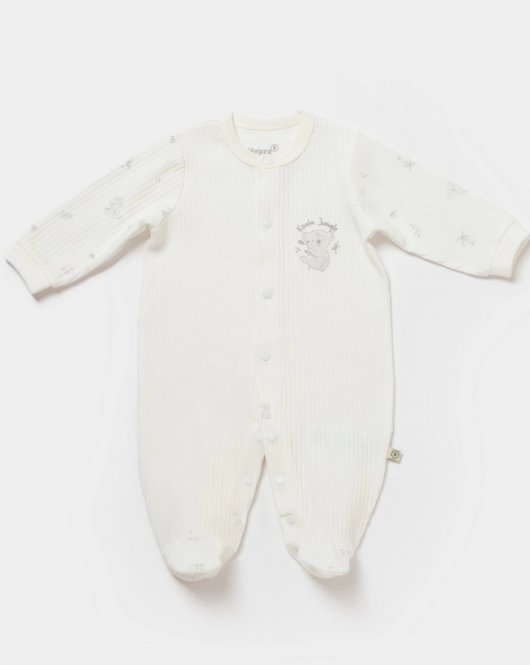 Bibaby Biorganic Koala Jungle Yenidoğan Bebek Tulum 60732 Gri