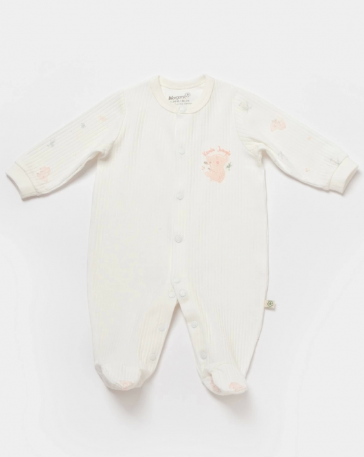 Bibaby Biorganic Koala Jungle Yenidoğan Bebek Tulum 60732 Pembe