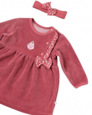 Bibaby Biorganic Little Love Kadife Elbise 76040 Rose Dry
