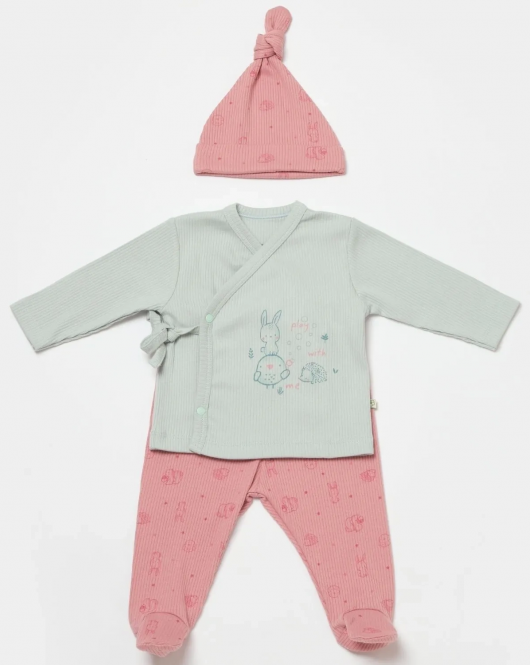 Bibaby Biorganic Modal Play With Me 3'Lü Zıbın Set 58035 Mint