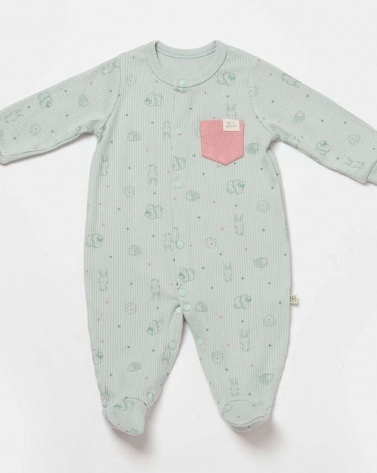 Bibaby Biorganic Modal Play With Me Bebek Tulum 60742 Mint Gül Kurusu