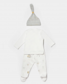 Bibaby Biorganic Penguin Club 3'lü Bebek Set 73336 Ekru Gri
