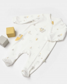 Bibaby Biorganic Penguın Club Bebek Tulum 60775 Ekru Gri