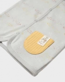 Bibaby Biorganic Penguin Club Yelek 61511 Ekru Gri