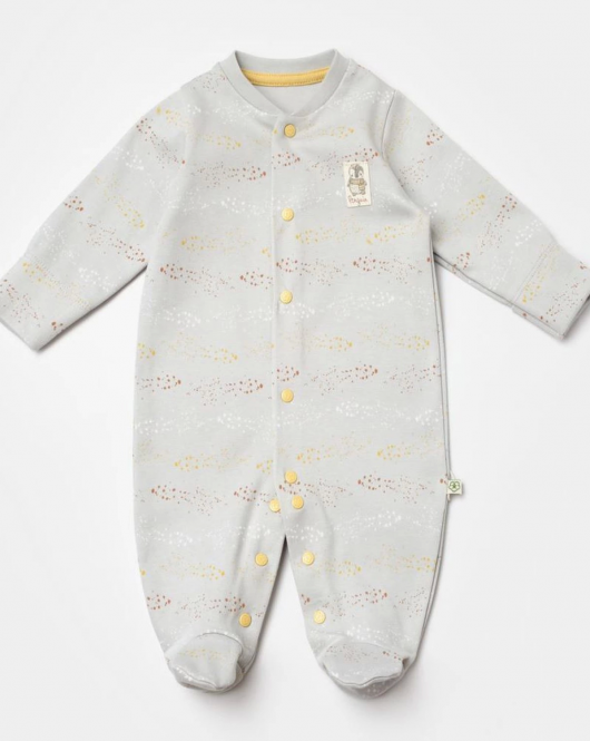 Bibaby Biorganic Penguin Yenidoğan Tulum 60776 Ekru Gri