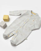 Bibaby Biorganic Penguin Yenidoğan Tulum 60776 Ekru Gri