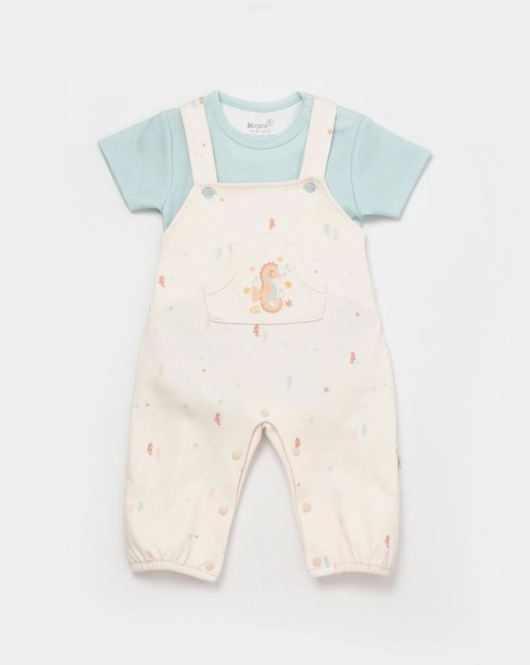 Bibaby Biorganic Save The Seahorse Salopet Tulum 60758 Bej-Mint