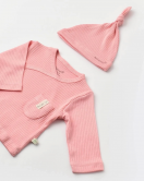 Bibaby Biorganic Soft Modal 3'Lü Zıbın Set 73293 Pembe
