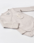 Bibaby Biorganic Soft Modal Eldivenli Kruvaze Body 56904 Gri