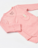 Bibaby Biorganic Soft Modal Eldivenli Kruvaze Body 56904 Pembe