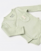 Bibaby Biorganic Soft Modal Eldivenli Kruvaze Body 56904 Yeşil