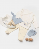 Bibaby Biorganic Sun Lets Sail 5'Li Hastane Çıkış Seti 62335 Ekru Mavi