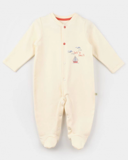 Bibaby Biorganic Sun Lets Sail Bebek Tulum 60754 Ekru Mavi